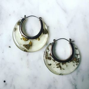 Lucite Hoop Earrings